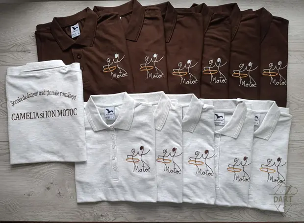 Polo-uri brodate pentru școala de dans Camelia și Ion Motoc